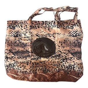 Sharif Leopard & Snakeskin Print Lightweight Nylon Tote Bag